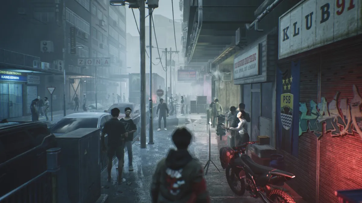 Suasana jalanan kota Bandapa di Acts of Blood yang rilis di PC 4 Desember 2026