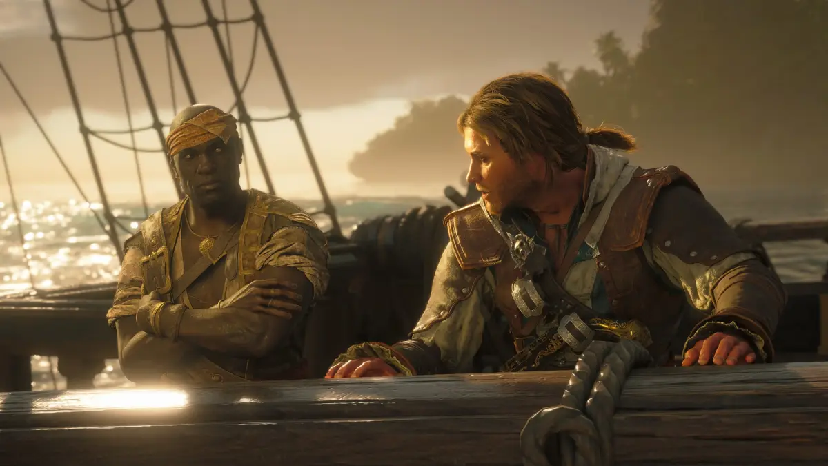 Edward Kenway dan Adewale di Assassin's Creed Black Flag Resynced New Game Plus