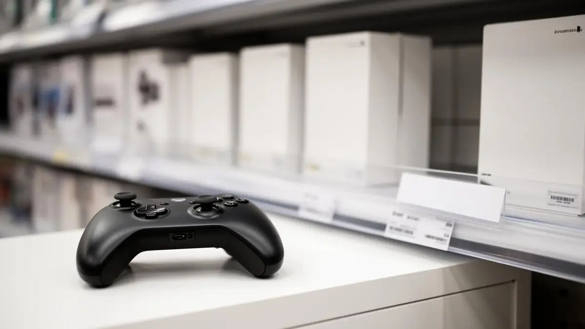 Controller Xbox di rak toko, ilustrasi harga Xbox Project Helix