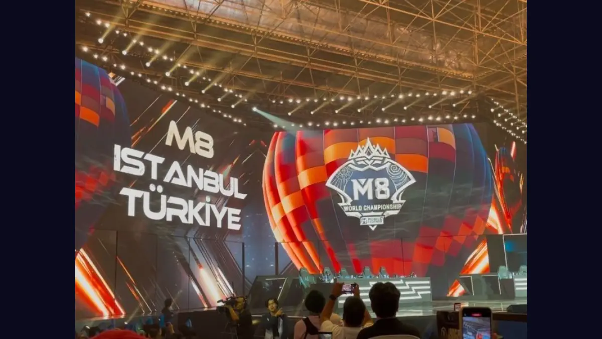 Panggung pengumuman M8 World Championship 2027 di Istanbul Türkiye