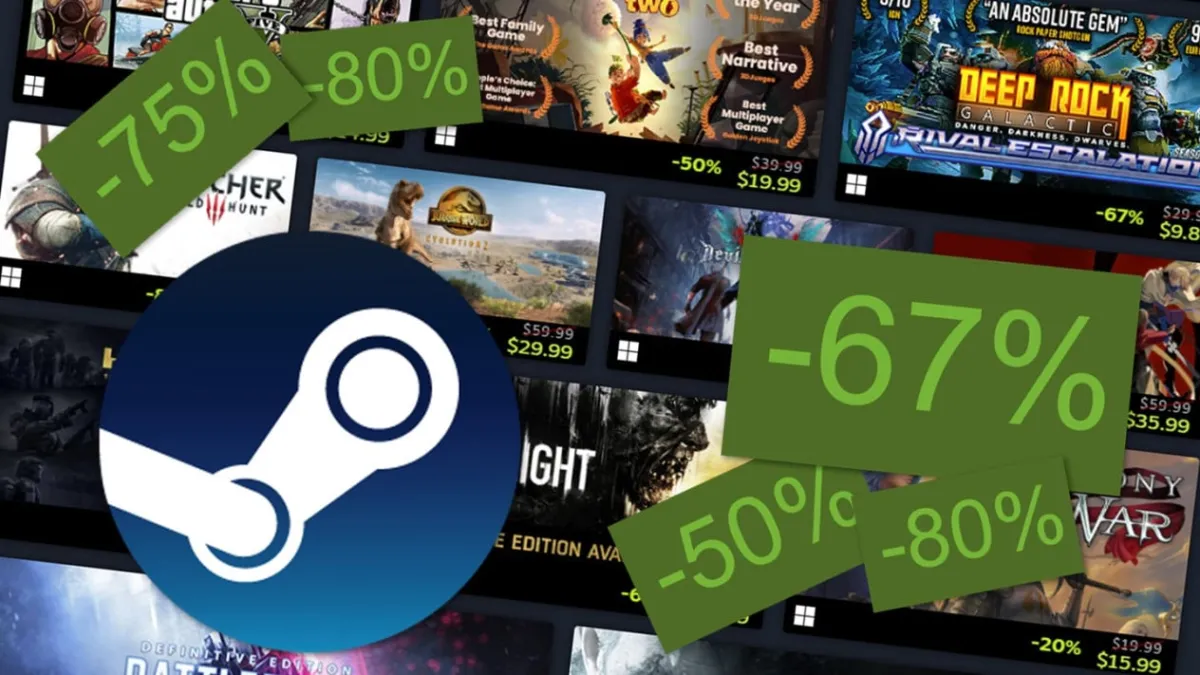 Tampilan diskon Steam, rekap jadwal Steam Sale 2026