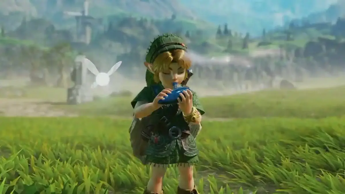 Navi Ocarina of Time menemani Link yang memainkan ocarina