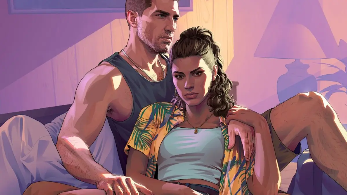 Karakter utama GTA 6 dalam key art resmi, topik cuti GTA 6 di hari rilis