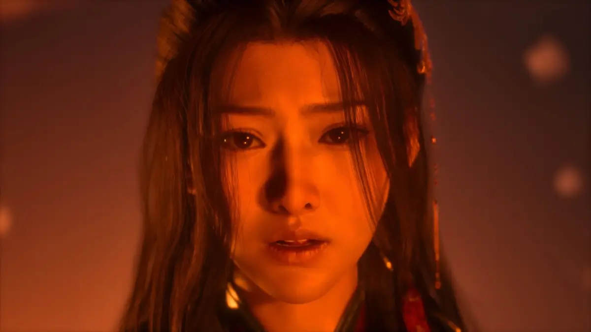 Adegan cerita dalam Phantom Blade Zero review, karakter perempuan dengan ekspresi sedih