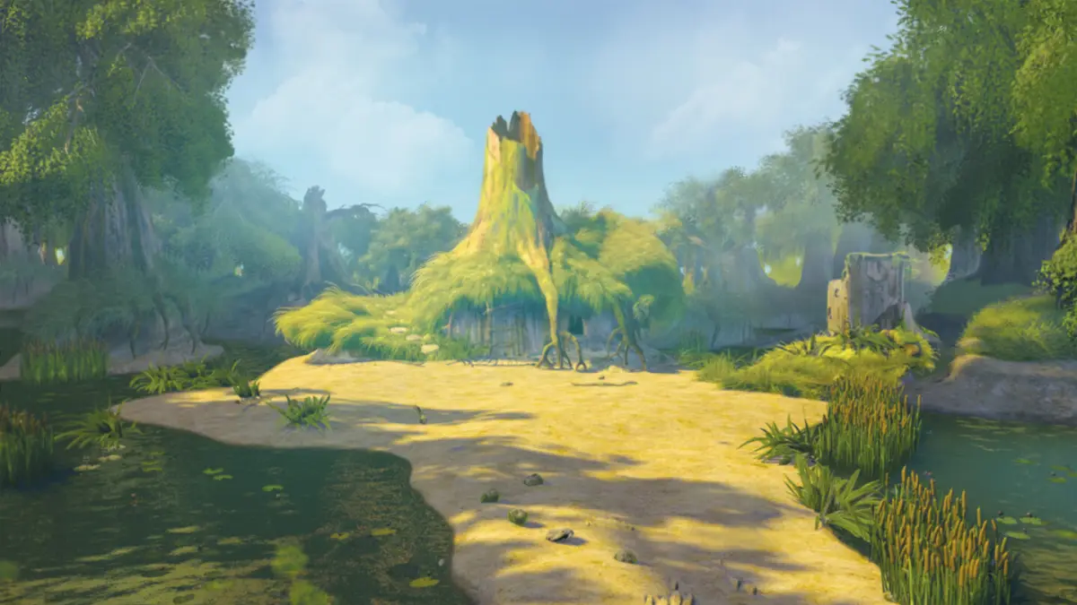 Suasana rawa di Shrek 2 Remastered
